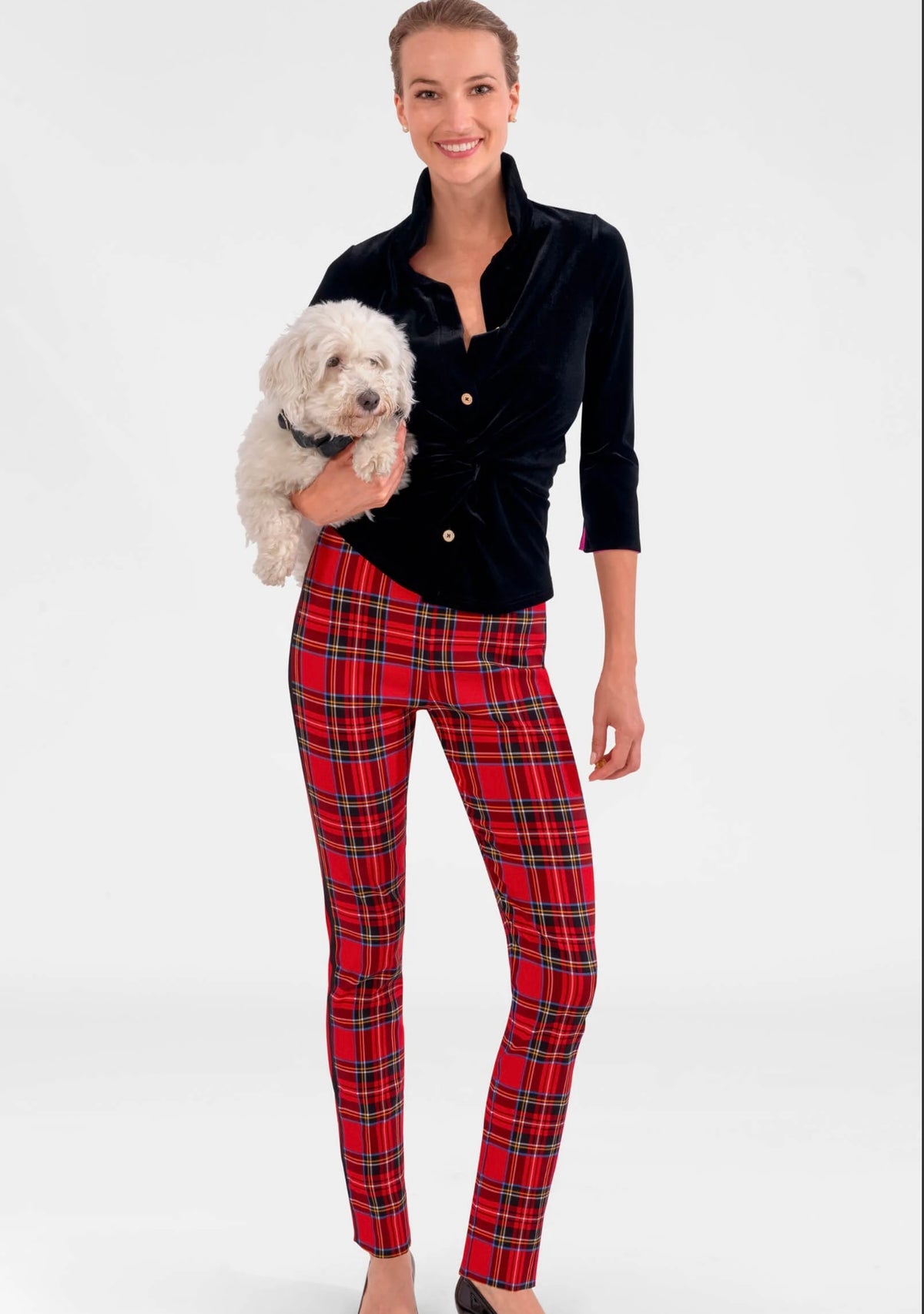 Gretchen Scott - Pull on Pants - Duke of York Red Plaid