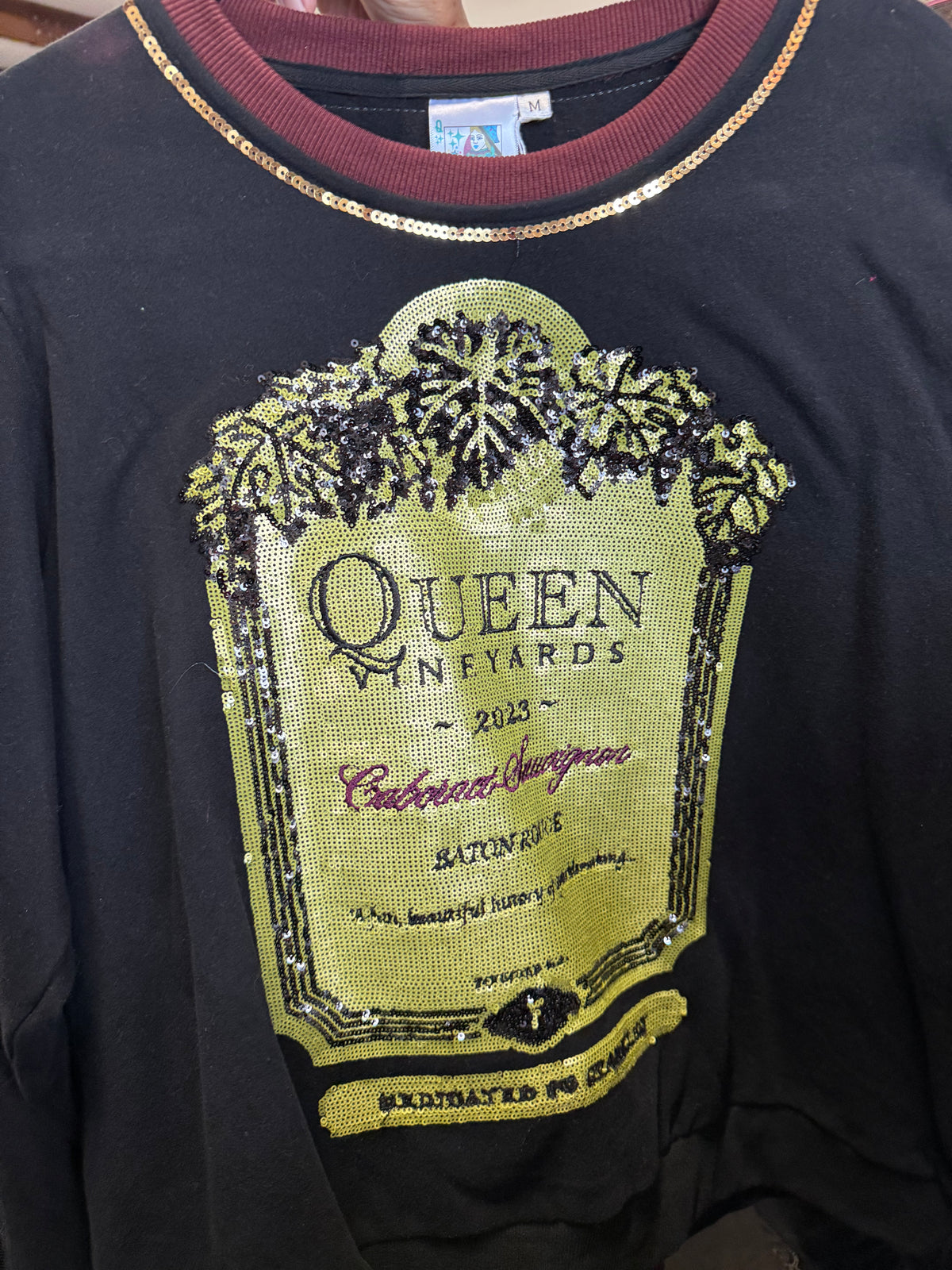 Queen of Sparkles-Queen of the Vineyard Sweatshirt