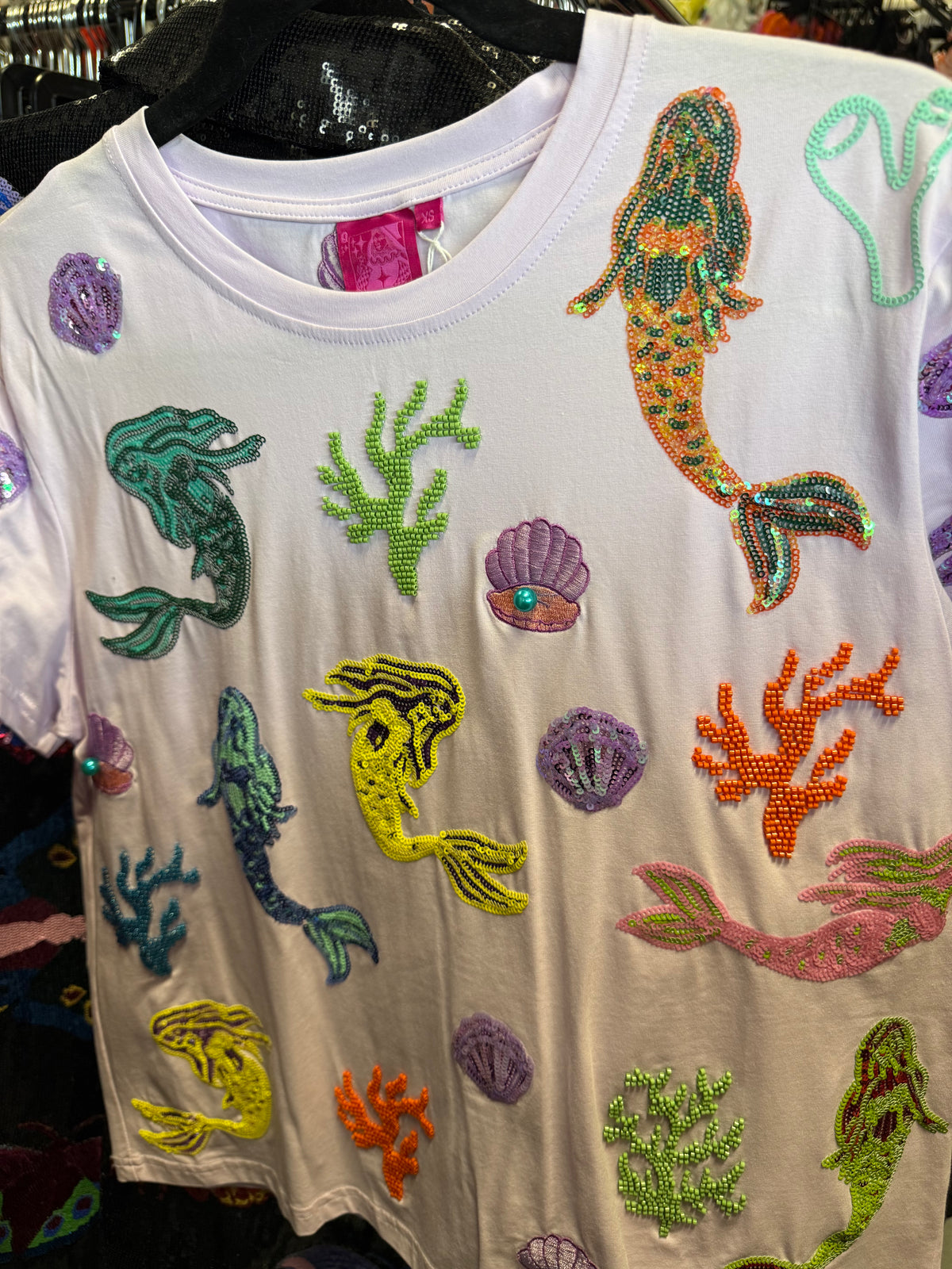 Queen of Sparkles-Lavender Mermaids Tee