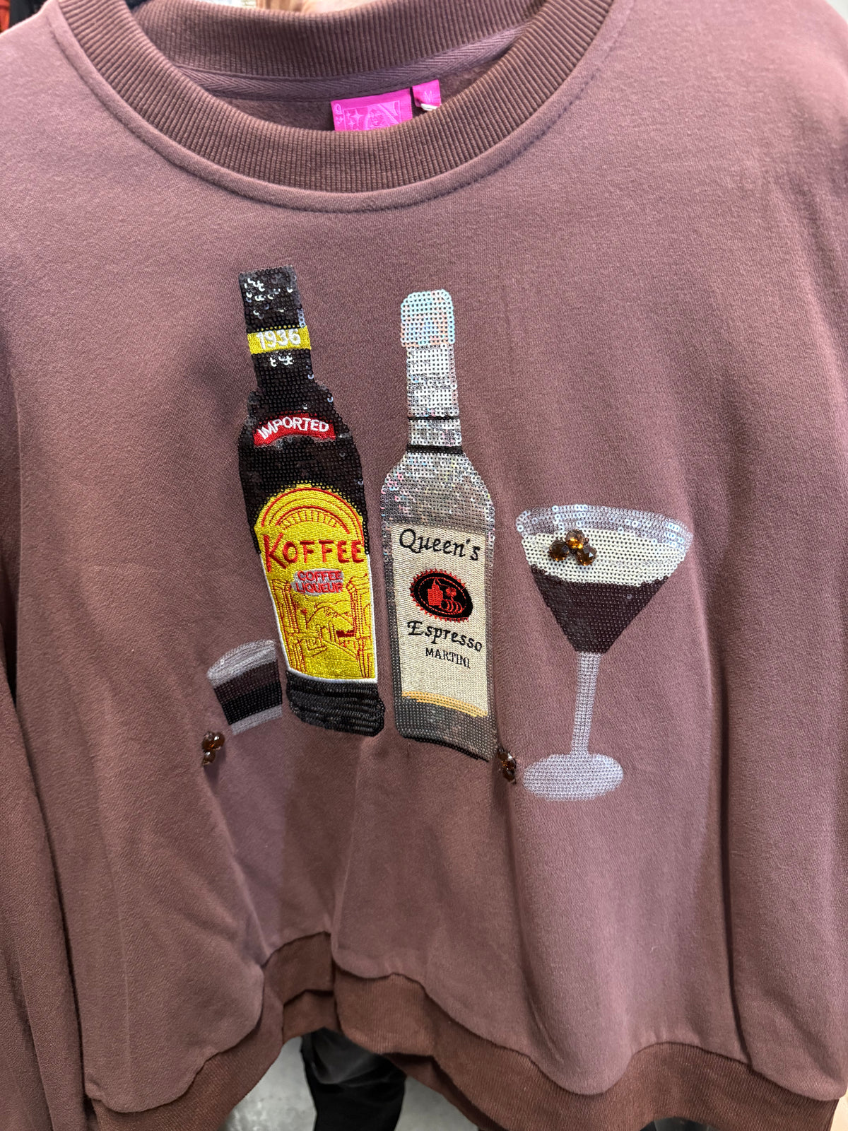 Queen of Sparkles-Espresso Martini Sweatshirt