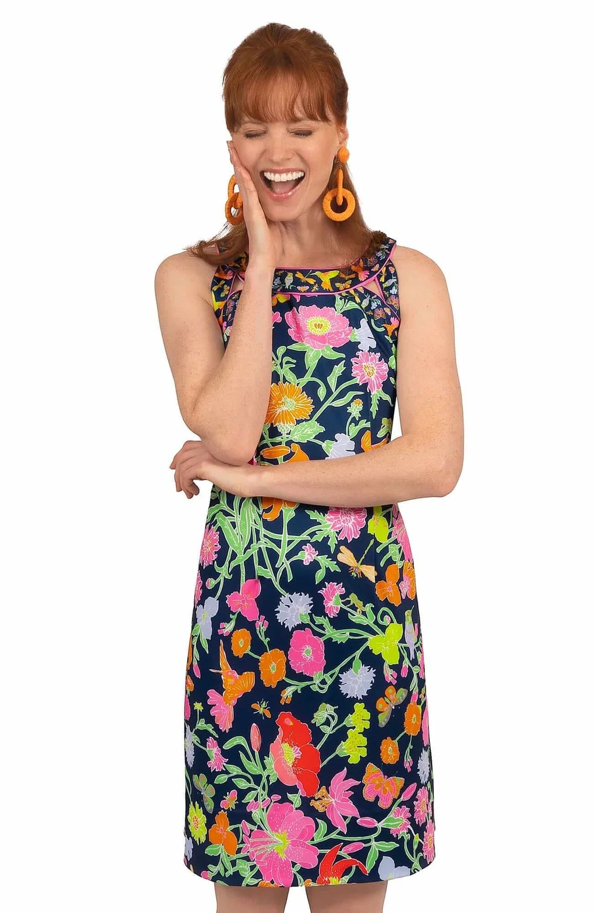 Gretchen Scott - Birds and Bees Navy Dress